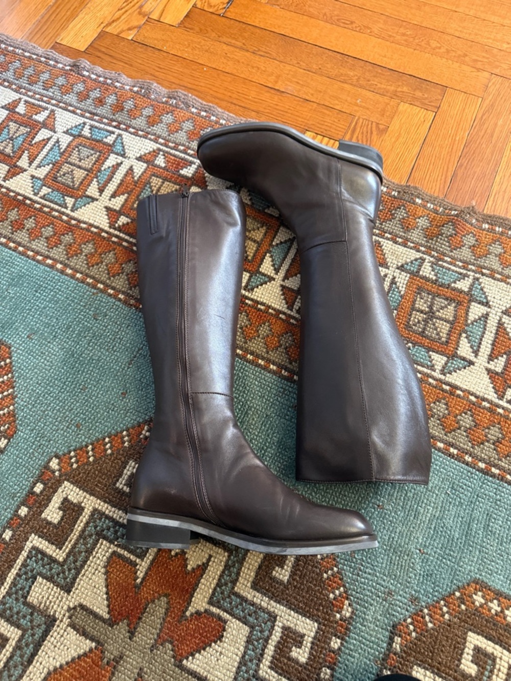 Classic woman’s  ITALIAN Leather Riding Boots - Black